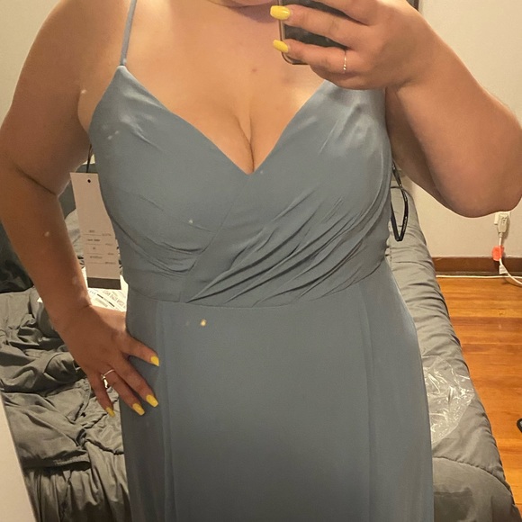 Bill Levkoff Bridesmaid Gown For Wedding Slate - Picture 3 of 7